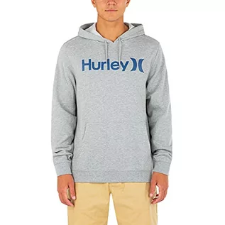 Bluzy męskie - Hurley Męska bluza z kapturem Szary niebieski wrzosowy/przybrzeżny M MFT0009290 - grafika 1