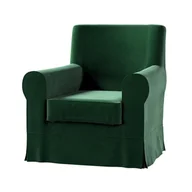 Pokrowce na meble - Dekoria Pokrowiec na fotel Ektorp Jennylund butelkowa zieleń Fotel Ektorp Jennylund Velvet 613-704-13 - miniaturka - grafika 1