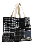 Torebki damskie - Desigual Women's BOLS_Shopper India, Black, czarny - miniaturka - grafika 1