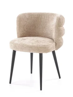Tapicerowane beżowe krzesło z metalowymi nogami E3-R48 - Krzesła Tapicerowane beżowe krzesło z metalowymi nogami E3-R48 - Krzesła - miniaturka - grafika 1