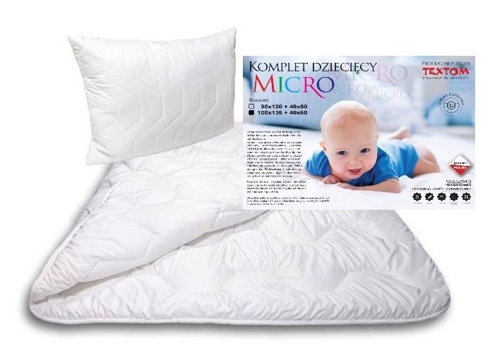 Komplet Dziecięcy Kołdra 100x135 I Poduszka 40x60 Atest Polski Produkt