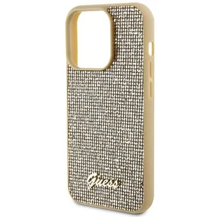 Etui Guess Disco Metal Script na iPhone 15 Pro - złote - Etui i futerały do telefonów - miniaturka - grafika 6
