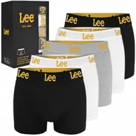 Majtki męskie - Lee Innes czarne/białe/szare elastyczne bokserki męskie majtki 5 sztuk S - miniaturka - grafika 1