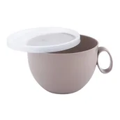 Kubki - Kubek z pokrywką 550 ml beżowy - miniaturka - grafika 1