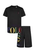 Piżamy damskie - Polo Ralph Lauren piżama dziecięca kolor czarny z nadrukiem - miniaturka - grafika 1