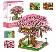 Klocki - KLOCKI LOGO CREATOR DOMEK DRZEWKO BONSAI KWIAT WIŚNI LOTOSU PUZZLE 3D - miniaturka - grafika 1