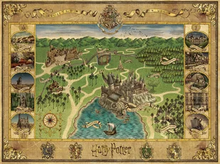 Puzzle 2D: Mapa Hogwartu 1500 elementów - Puzzle - miniaturka - grafika 1