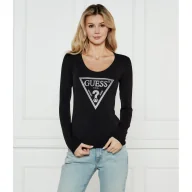 Bluzki damskie - GUESS Bluzka Slim Fit - miniaturka - grafika 1