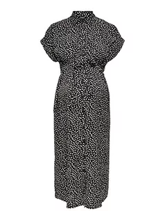 Sukienki - ONLY Damska sukienka z krótkim rękawem, czarny, M - grafika 1