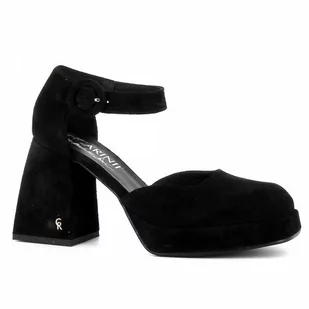 Czarne sandały na słupku CARINII - Carinii - Sandały damskie - miniaturka - grafika 1