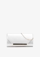 Torebki damskie - Srebrna Mała Torebka Kopertówka z Magnetyczną Klapą Damila - miniaturka - grafika 1