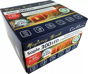 Cortina 10M 500Led Lampki Sople Zewnętrzne + Flash - Oświetlenie świąteczne - miniaturka - grafika 1