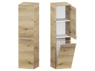 Szafki łazienkowe - Słupek Łazienkowy ATHD 35 cm DK Prawy - Dąb Evoke Coast Mat - Uchwyty Chromowane - miniaturka - grafika 1