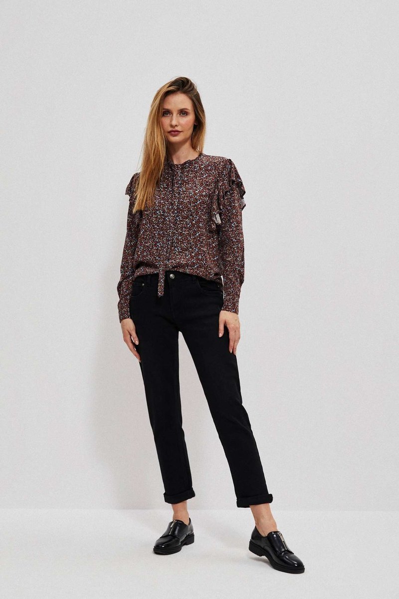 Jeansy z prostą nogawką-XS