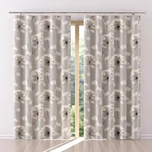 Zasłona tkanina drukowana Welur Dmuchawce Popiel 150cm - 150 cm - Zasłony - miniaturka - grafika 1