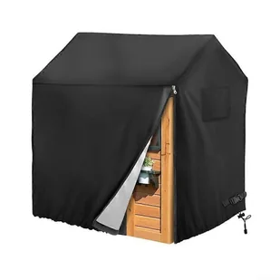 Pokrowiec na domek dla dzieci Oxford 210D, wodoodporny, czarny, 145x145x160 cm - Pokrowce na meble - miniaturka - grafika 1