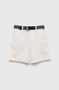 Spodnie i spodenki dla chłopców - Tommy Hilfiger szorty dziecięce kolor biały regulowana talia - miniaturka - grafika 1