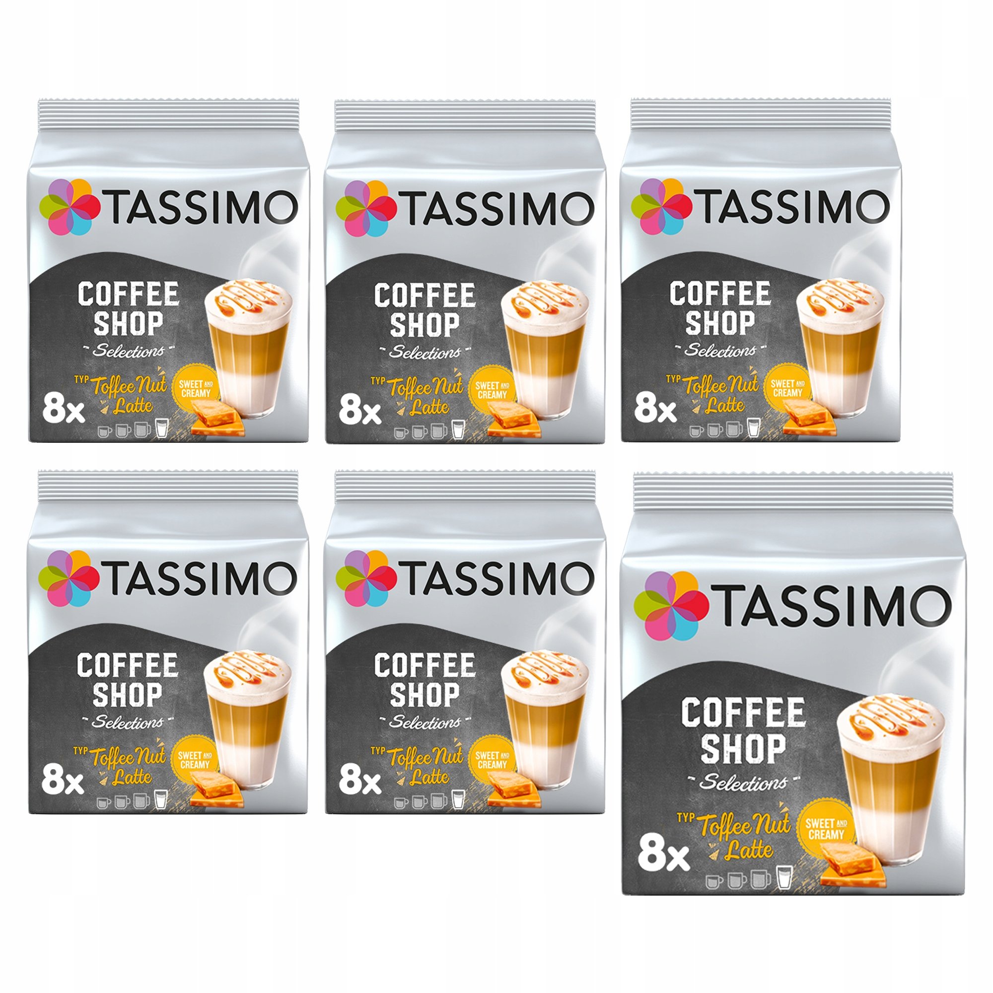 Kapsułki Tassimo Toffee Nut Latte zestaw 5+1 opakowanie Gratis! [48 kaw]