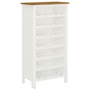 vidaXL Szafka na wino, 56 x 32 x 110 cm, lite drewno dębowe vidaXL - Stojaki na wino - miniaturka - grafika 1
