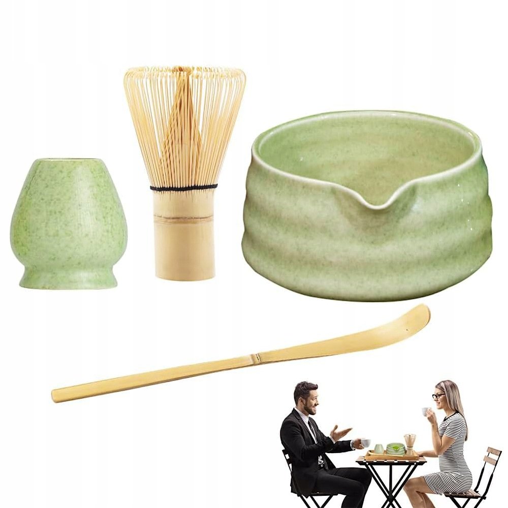Zestaw Miotełka Chasen Pędzel Do Herbaty Matcha +łyżkę+chashaku-prezent 4EL