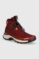 Buty trekkingowe damskie - Salewa buty Puez Knit Mid Powertex damskie kolor bordowy 00-0000061435 - miniaturka - grafika 1