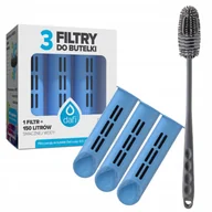 Wkłady filtrujące - Filtr do butelki Dafi Soft Solid 3 szt niebieski + szczoteczka do mycia - miniaturka - grafika 1