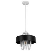 Lampy sufitowe - Biało-czarna druciana lampa wisząca - A308-Hewa - miniaturka - grafika 1