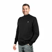 Swetry męskie - Sweter męski półgolf czarny rozmiar XXL - miniaturka - grafika 1