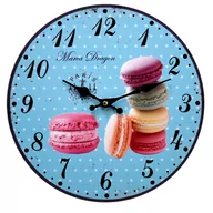 Zegary - Niebieski zegar ścienny Macarons Ø34 cm - miniaturka - grafika 1
