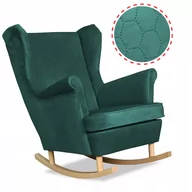 Fotele - Fotel uszak bujany Angelo plaster miodu zielony - miniaturka - grafika 1