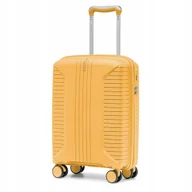 Walizki - PUCCINI Walizka Kabinowa Podróżna Na Kółkach PP Twarda Żółta PP027C-6 - miniaturka - grafika 1
