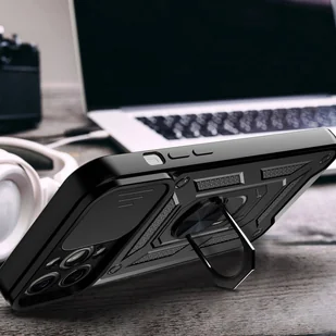 Hybrid Armor Camshield etui iPhone 14 Pro pancerny pokrowiec z osłoną na aparat niebieskie - Etui i futerały do telefonów - miniaturka - grafika 5