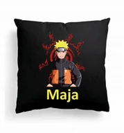 Poduszki dekoracyjne - Foto Poduszka Czarna Naruto Anime Manga +IMIĘ - miniaturka - grafika 1