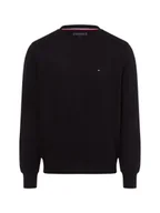 Bluzy męskie - Tommy Hilfiger Męska bluza nierozpinana Mężczyźni Materiał dresowy czarny jednolity, S - miniaturka - grafika 1