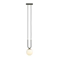 Lampy sufitowe - Emibig GLAM 1 BLACK/OPAL 1112/1 lampa wisząca szklane klosze GLAMOUR 1112/1 - miniaturka - grafika 1