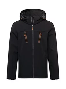 Killtec Softshell/Męska kurtka zewnętrzna z odpinanym kapturem, Negro, L - Kurtki męskie - miniaturka - grafika 1