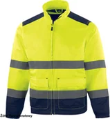 Odzież robocza - M1VE2HV - Kurtka z wieloma kieszeniami H.V klasy 2 zapewnia dobrą widoczność w warunkach słabego oświetlenia i w - pomarańczowy fluo-granatowy L - miniaturka - grafika 1