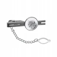 Spinki do mankietów i krawatów - Kot Highland Lynx Spinka do krawata łańcuszek - miniaturka - grafika 1