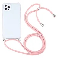 Etui i futerały do telefonów - König Design Etui kompatybilne z Apple iPhone 13 Pro Max Plastikowe etui na telefon komórkowy z łańcuszkiem - Etui na telefon komórkowy różowe - miniaturka - grafika 1
