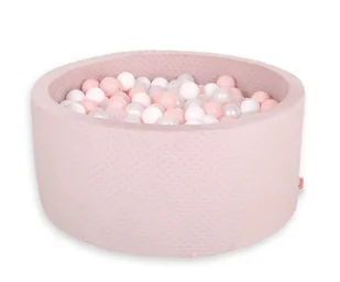 Suchy basen minky H-40 cm z piłkami 200szt.- brudny różowy - Suche baseny - miniaturka - grafika 1