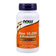 Witaminy i minerały - Now Foods Foods Aloe 10,000 & Probiotics Aloes Probiotyki (60 kasp) Foods 862E-4594C - miniaturka - grafika 1