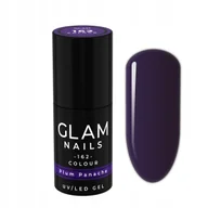 Lakiery hybrydowe - Lakier hybrydowy Glam Nails 162 Plum Panache 6ml - miniaturka - grafika 1