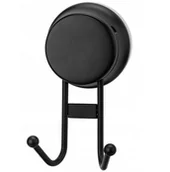 Wieszaki łazienkowe - Wieszak Haczyk Podwójny Fox Bez Wiercenia Czarny - miniaturka - grafika 1