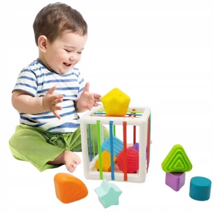 Elastyczna Kostka Sensoryczna Antystresowa Sorter Gumki Klocki Dla Dzieci - Zabawki sensoryczne - miniaturka - grafika 1