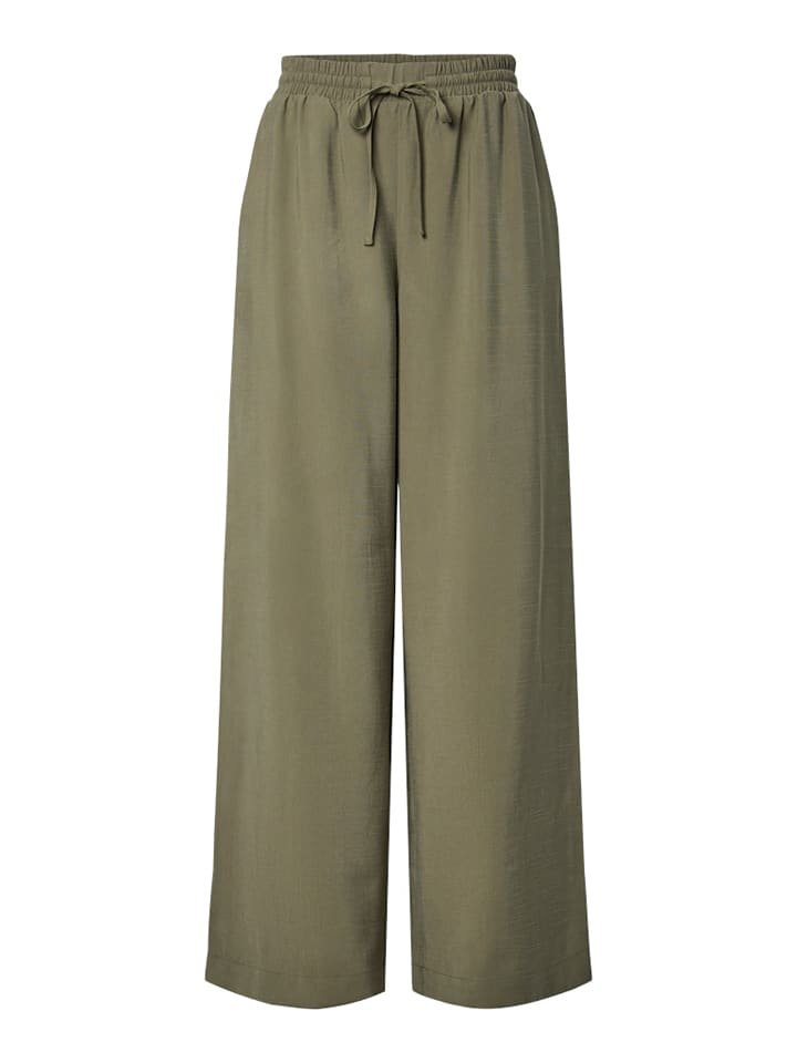 YAS Spodnie w kolorze khaki