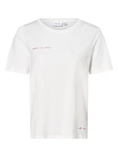 Koszulki i topy damskie - Vila - T-shirt damski  VISybil Love, biały - grafika 1