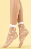 Skarpetki damskie - Daisy G1115 cienkie przezroczyste skarpetki w stokrotki 20 den, Kolor przezroczysty biały, Rozmiar uniwersalny, Fiore - Primodo.com - miniaturka - grafika 1