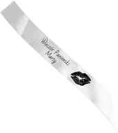 Wieczór panieński i kawalerski - Szarfa personalizowana z imieniem na Wieczór Panieński - 140 cm - 1 szt. - miniaturka - grafika 1