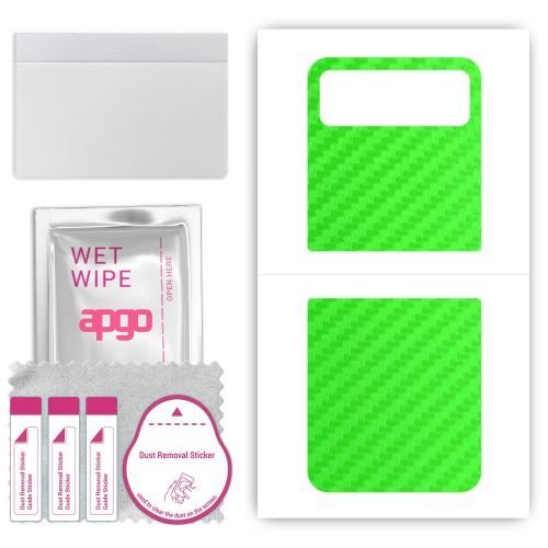 folia naklejka skórka strukturalna na TYŁ do Motorola Razr 2023 - Carbon Zielony - apgo SKINS