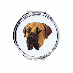Boerboel Lusterko kieszonkowe Pies geometryczny - Lusterka do makijażu - miniaturka - grafika 1